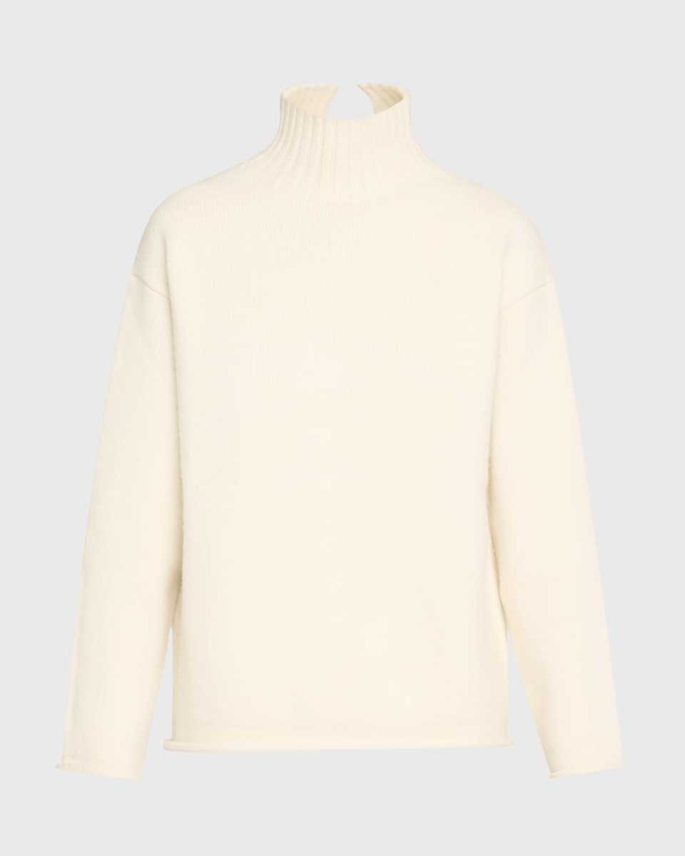 Turtleneck Textured Cashmere Sweat